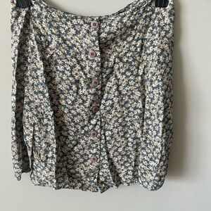 Floral Button-Up Skirt